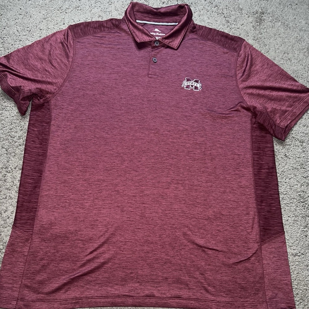 Mississippi State Bulldogs Polo Shirt Mens XL Red NCAA Football Tommy Bahama - Picture 2 of 6